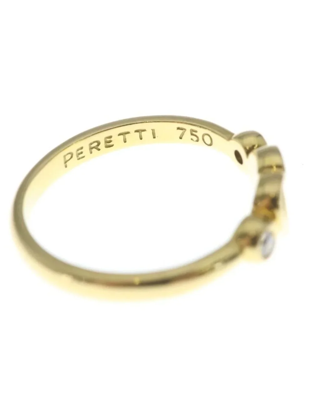 Tiffany & Co 18k Yellow Gold Closed Heart Diamond Ring